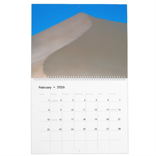 namibia sossusvlei Calendar Kalender (Feb 2026)
