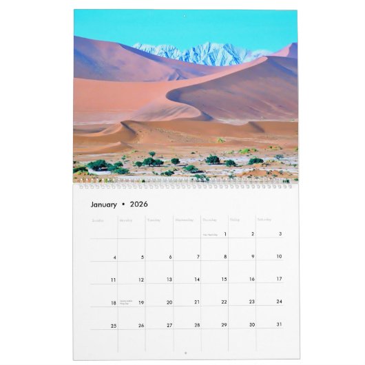 namibia sossusvlei Calendar Kalender (Jan 2026)