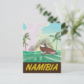 Namibia-Strandreiseplakat Postkarte (Stehend Vorderseite)