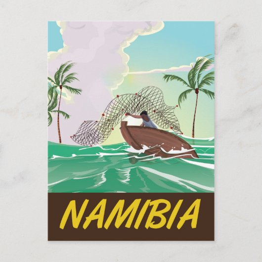 Namibia-Strandreiseplakat Postkarte (Vorderseite)