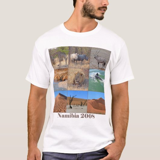 Namibia- u. Botswana-Szenen T-Shirt (Vorderseite)