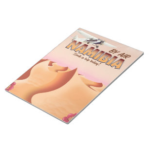 Namibia Vintages Flugplakat. Notizblock