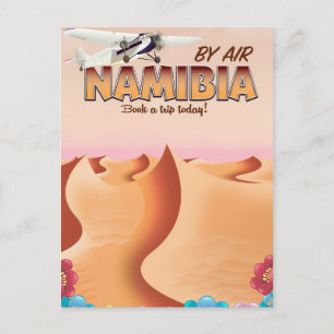 Namibia Vintages Flugplakat. Postkarte