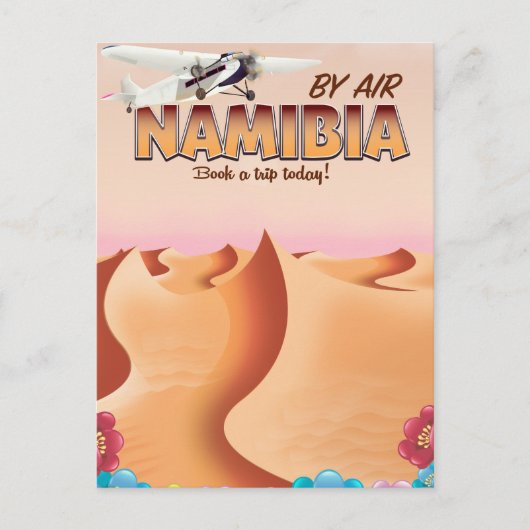 Namibia Vintages Flugplakat. Postkarte (Vorderseite)