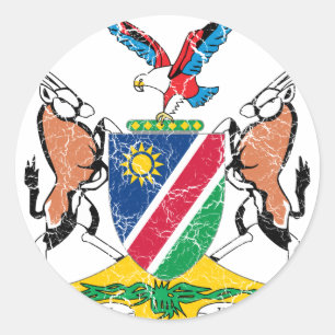 Namibia-Wappen Runder Aufkleber