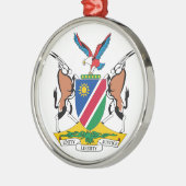 Namibia-Wappen Silbernes Ornament (Links)