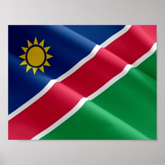 Namibia - Waving Flag - Poster (Vorne)