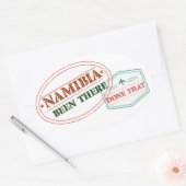 Namibia wurde dort gemacht, das ovaler aufkleber (Umschlag)