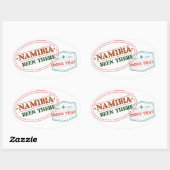 Namibia wurde dort gemacht, das ovaler aufkleber (Blatt)