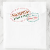 Namibia wurde dort gemacht, das ovaler aufkleber (Tasche)