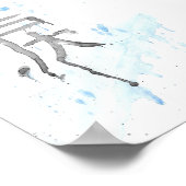 Namida (Tränen) Kanji Leinwand Poster (Ecke)