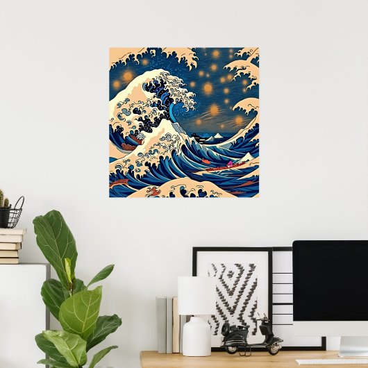 Namis Vintage Welle: Retro Elegance Poster (Heimbüro)