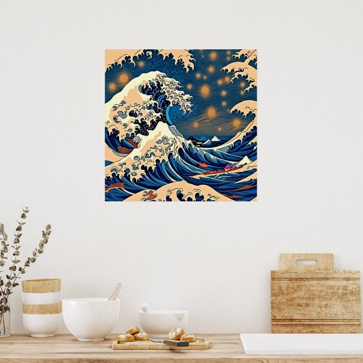 Namis Vintage Welle: Retro Elegance Poster (Küche)