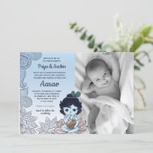 Namkaran Baby Namemony Zeremony Einladung (Stehend Vorderseite)