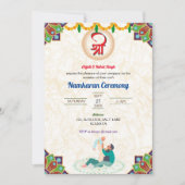 Namkaran Hindu-Namensfeier Einladung (Vorderseite)