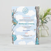 Namkaran Namemony Golden Elements Einladung (Stehend Vorderseite)