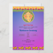Namkaran Namemony Golden Elements Einladung (Vorderseite)