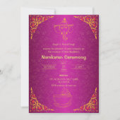 Namkaran Namemony Golden Elements Einladung (Vorderseite)
