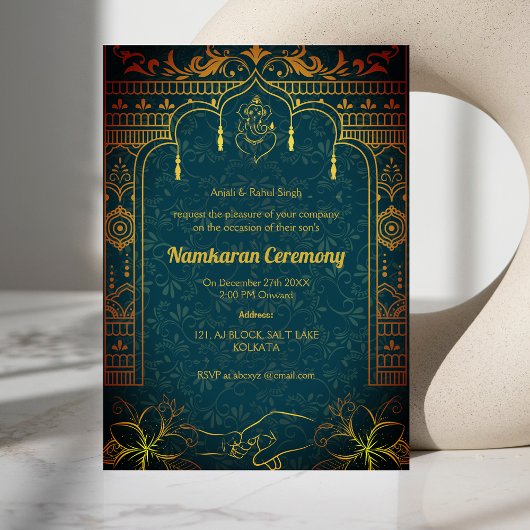 Namkaran Namemony Golden Elements Einladung