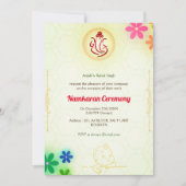 Namkaran Namemony Golden Elements Einladung (Vorderseite)