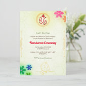 Namkaran Namemony Golden Elements Einladung (Stehend Vorderseite)