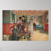Namnsdag på härbret, Carl Larsson Poster (Vorne)