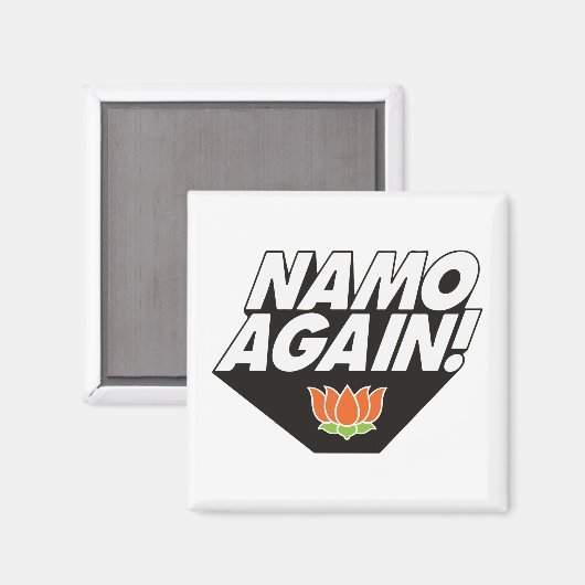 Namo Again Modiji 2019 Narendra Modi BJP Lotus T-s Magnet (Vorderseite/Rückseite)