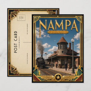 Nampa Idaho Vintage Art Deco Golden Age Postkarte