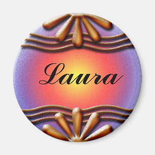 Namplate Orange Magnet