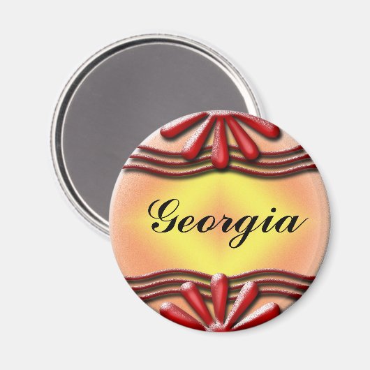 Namplate Red Magnet (Vorderseite/Rückseite)