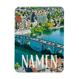 Namur Belgien Foto Vintage Magnet