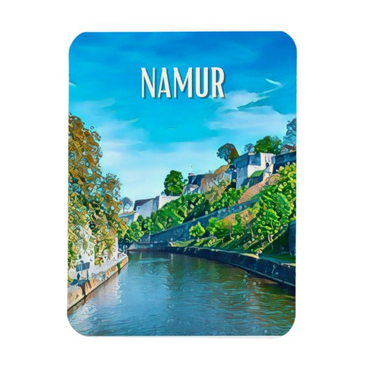 Namur Belgien Foto Vintage Magnet (Vertikal)