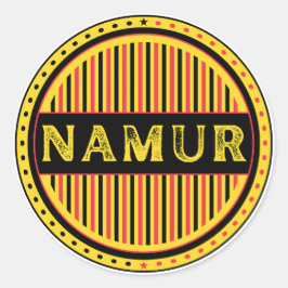 Namur City Pride Emblem – Belgian Identity Runder Aufkleber