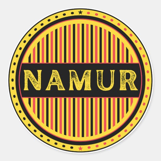 Namur City Pride Emblem – Belgian Identity Runder Aufkleber (Vorderseite)