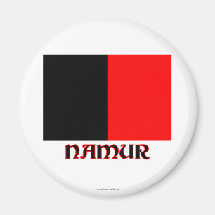 Namur-Flagge mit Namen Magnet