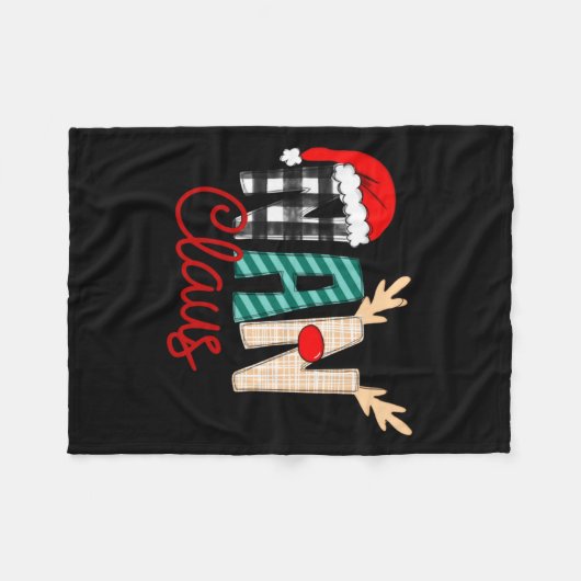 Nan Claus Xmas Happy Family New Santa Claus Christ Fleecedecke (Vorderseite (Horizontal))