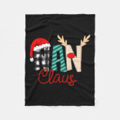Nan Claus Xmas Happy Family New Santa Claus Christ Fleecedecke (Vorderseite)