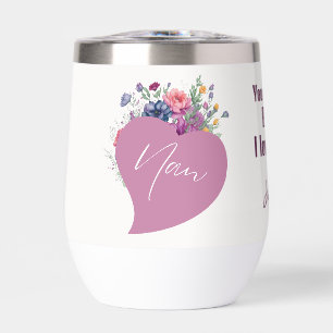 Nan I Liebe You Watercolor Wildblumen Herz