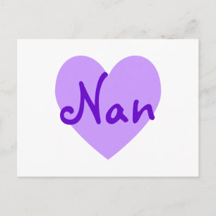 Nan in Lila Postkarte