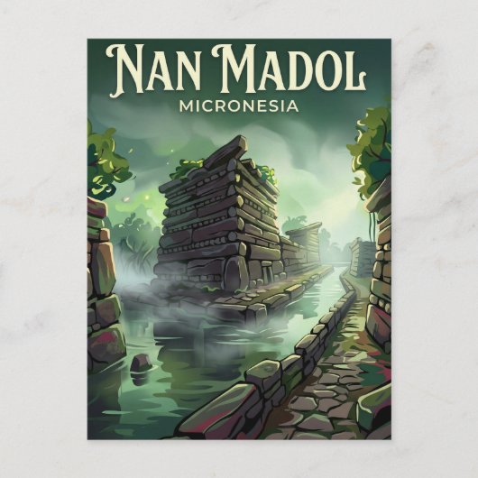 Nan Madol Mikronesien Postkarte (Vorderseite)