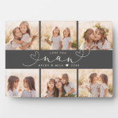 Nan Modern Heart Script Foto Collage Liebe Fotoplatte (Vorderseite)