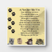 Nan Poem Plaque - Cat Design Fotoplatte (Vorderseite)