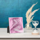 Nan Poem Plaque - rosa Seidendesign Fotoplatte (InSitu)