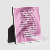 Nan Poem Plaque - rosa Seidendesign Fotoplatte (Vorderseite)