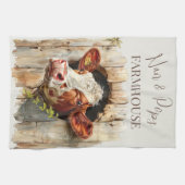 Nan & Pop's Farmhouse Cute Country Farm Geschirrtuch (Horizontal)