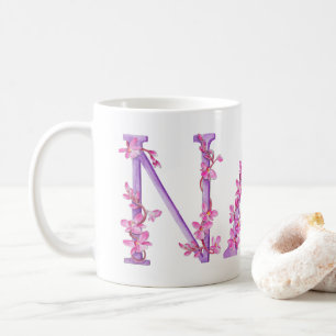 Nan-Text-Orchid lila-Rosa-Malerei Tasse