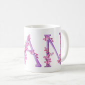 Nan-Text-Orchid lila-Rosa-Malerei Tasse (VorderseiteRechts)