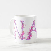 Nan-Text-Orchid lila-Rosa-Malerei Tasse (Vorderseite Links)