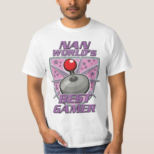 Nan World's bestes Gamer-Retro-Logo T-Shirt