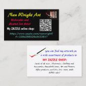 NAN WRIGHT Visitenkarte für meinen online Zazzle S (Vorne/Hinten)